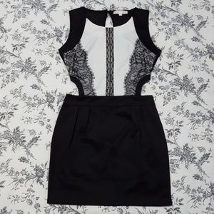 Very Sexy high neck mini dress with cut outs